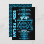 Convite Elétrico Azul e Bar Mitzvah<br><div class="desc">Um Bar elétrico azul divertido,  Mitzvah.</div>