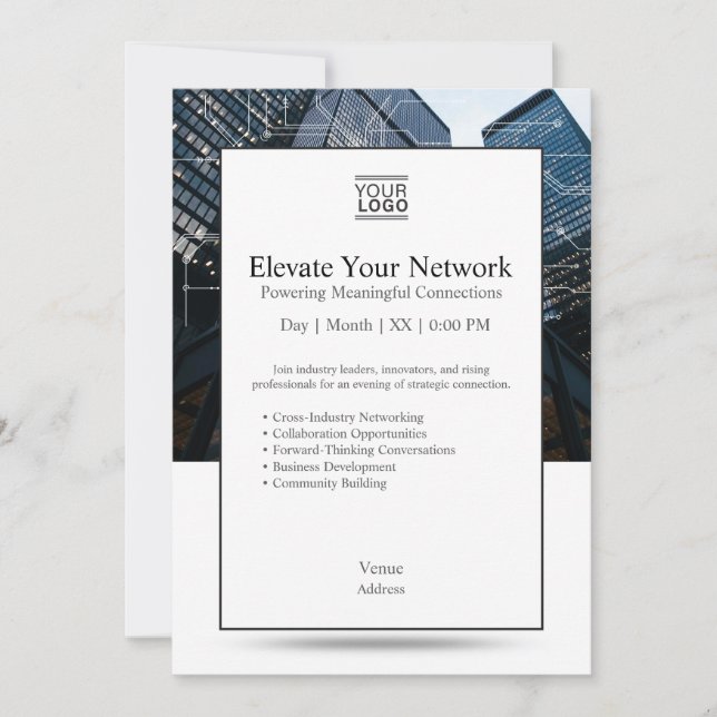 Convite Elevate Your Network Invition Template (Frente)