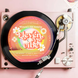 Convite Eleven é uma margarida de Vibe Groovy Retro Vinyl