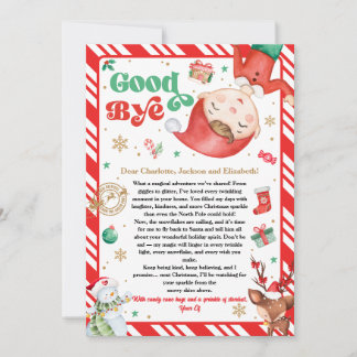 Convite Elf Goodbye Letter Goodbye from Elf Christmas