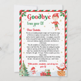 Convite Elf Goodbye Letter Goodbye from Elf Christmas
