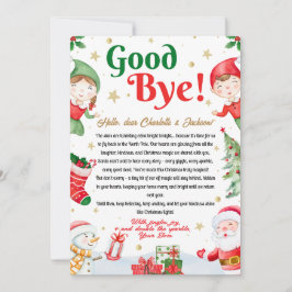 Convite Elf Goodbye Letter Goodbye from Elf Christmas