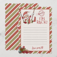 Elf - Letra "I m Back" - Notecard editável