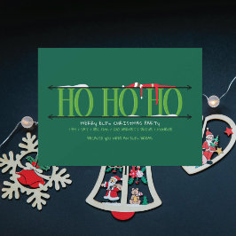 Convite Elf Shenanigans Ho Ho Ho Festa de Natal