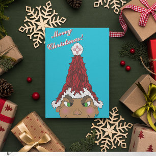 Convite Elfo vestindo um Chapéu de Papai Noel de Chile Ver