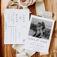 Ellesmere Mínimalist Photo Save The Date Postcard