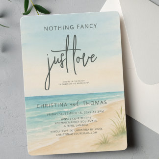 Convite Elopement Beach Wedding