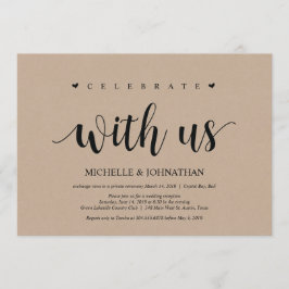 Convite Elopemento de Casamento, comemore conosco Convidad