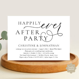 Convite Elopemento De Casamento, Feliz Nunca Depois Da Fes