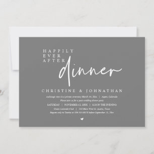 Convite Elopemento De Casamento, Feliz Para Sempre Após Fe