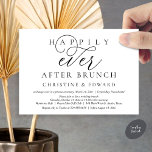 Convite Elopemento De Casamento, Feliz Sempre Depois De Br<br><div class="desc">Elegantemente anuncie sua alegria para sempre com nossa carta de convite para celebração de elopementos de casamento, "Feliz Para Sempre Depois de Brunch". Personalizado para casais continuando sua história de amor, este convite atinge um equilíbrio perfeito de sofisticação e charme, estabelecendo a cena de um evento inesquecível. Com um moderno...</div>