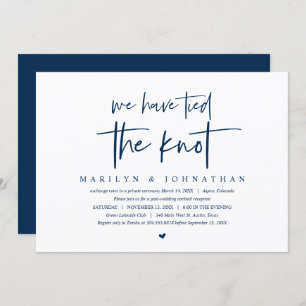 Convite Elopemento de Casamento, Moderno, amarrou o Partid