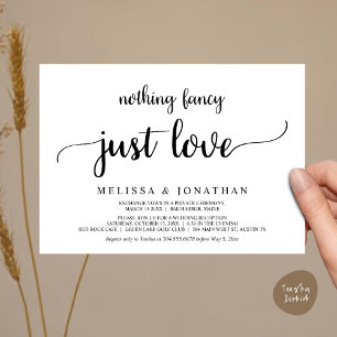 Convite Elopemento De Casamento, Nada De Rico Apenas Ame J