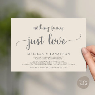 Convite Elopemento De Casamento, Nada De Rico Apenas Ame J