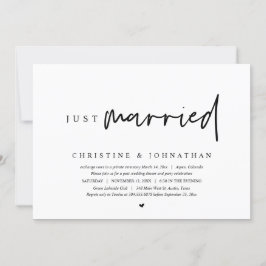 Convite Elopemento de Casamento, Recem casados