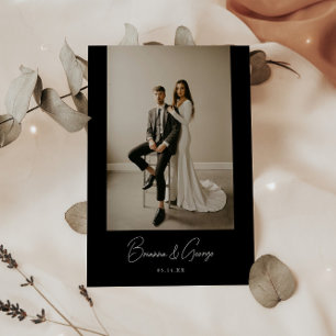 Convite Elopemento de Foto e Recepção de Casamento Negro M