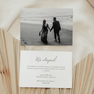 Convite Elopemento e Recepção de Casamento com Script de F