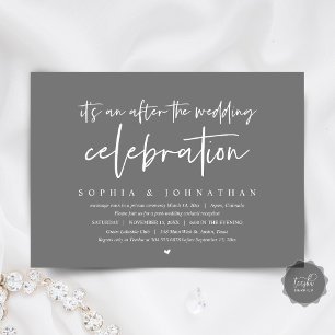 Convite Elopemento Moderno, após a celebração do casamento