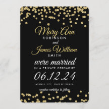 Elopete Dourado Faux Glitter Confetti Preto