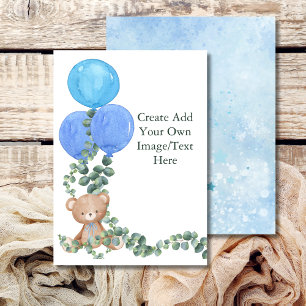 Convite em Branco Adicione o Seu Próprio Balão de 