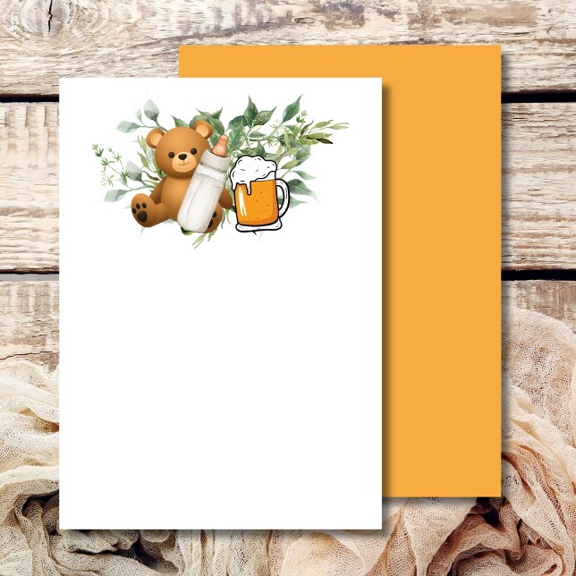 Convite Em Branco Adicione o Seu um bebê está a caminho (Criador carregado)