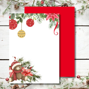Convite Em Branco Adicione Seu Próprio Natal poinsettia ve