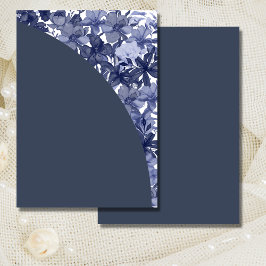 Convite em Branco DIY Arco Azul Floral