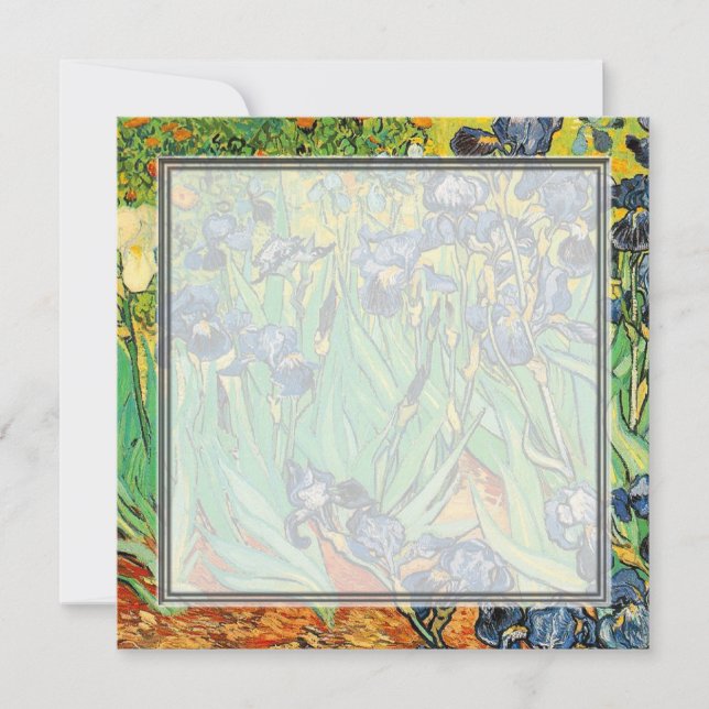 convite em branco, Íris de Van Gogh (Frente)