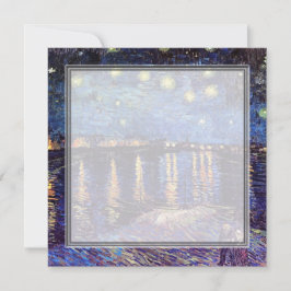 convite em branco, noite estrelada de van Gogh