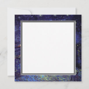 convite em branco, van Gogh noite estrelada