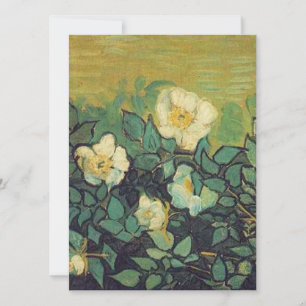 Convite em branco, Van Gogh Rosas Silvestres