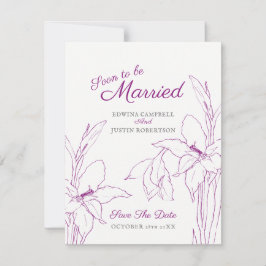 Convite Em breve casada botanica gladíolo amora