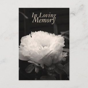Convite Em celebração Loving da peônia da memória da v