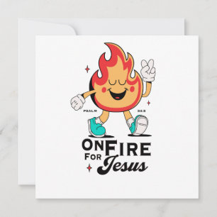 Convite Em Chamas Por Jesus Salmo 34:5 Personagem de Chama