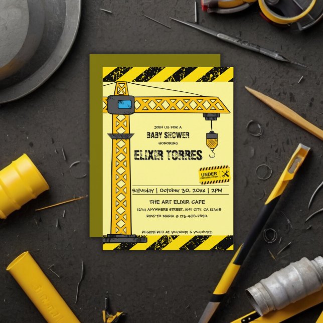 Convite Em Construção, Chá de fraldas de gruas torres (Criador carregado)