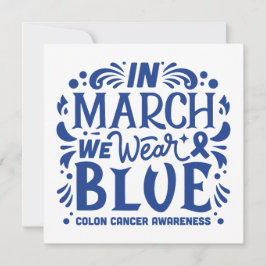 Convite Em março vestimos a consciência do cancer azul