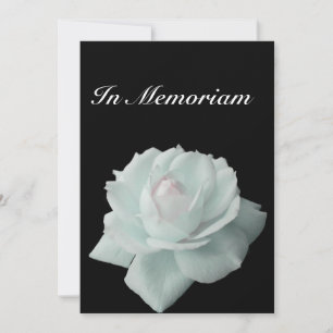 Convite Em Memoriam White Rose em Black Invation