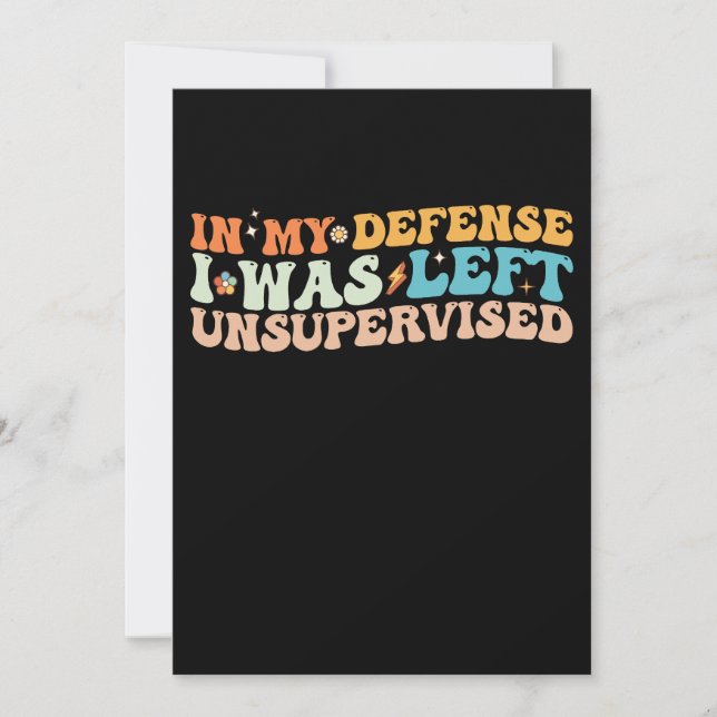 Convite Em Minha Defesa Eu Fui Deixado Sem Supervisão (Frente)