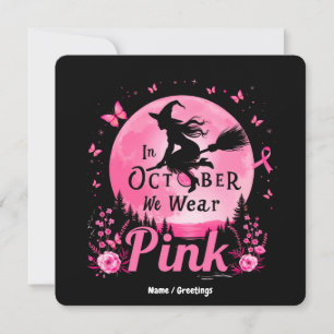 Convite Em Outubro Nós Usamos Rosa Bruxa Câncer de Mama