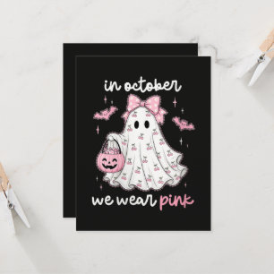 Convite em outubro usamos rosa fantasma Halloween