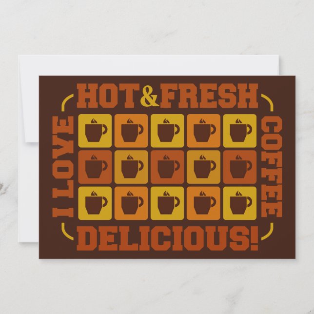 Convite em Quadrados de Café, personalizável (Frente)