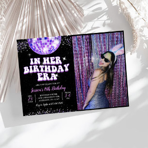 Convite Em Sua Foto De Festa de aniversário Da Era De Aniv