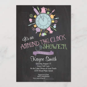 Convite Em torno do chá de panela do pulso de disparo