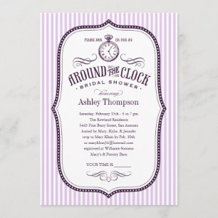 Convite Em torno do chá de panela roxo do Lilac do pulso