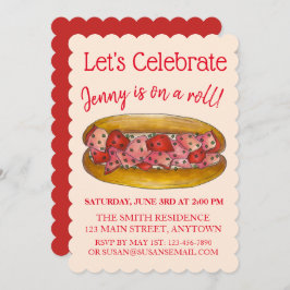 Convite Em uma Celebração de Parabéns Roll (Lagosta)