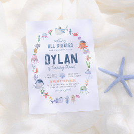Convite Embaixo do Oceano Oceano Oceano, Boys Pirata Anive