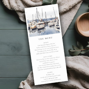 Convite Embarcações Costeiras do Cartaz do Menu Casamento 