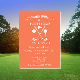 Convite Emblagens de Golfe para Retirada de Mulheres Rosa 