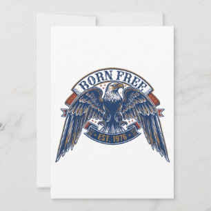 Convite Emblema de Águia com Faixa Born Free, Águia Majest