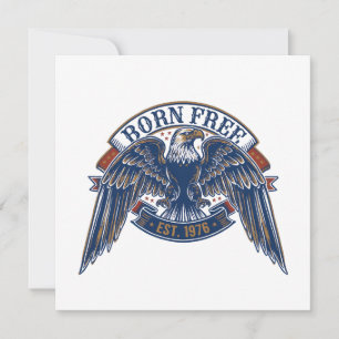 Convite Emblema de Águia com Faixa Born Free, Águia Majest